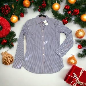 J. Crew Blue & White striped perfect shirt